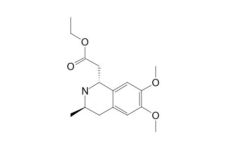 ETHYL-3-METHYL-6,7-DIMETHOXY-1,2,3,4-TETRAHYDROISOQUINOLINE-1-ACETATE;DIASTEREOMER-#1