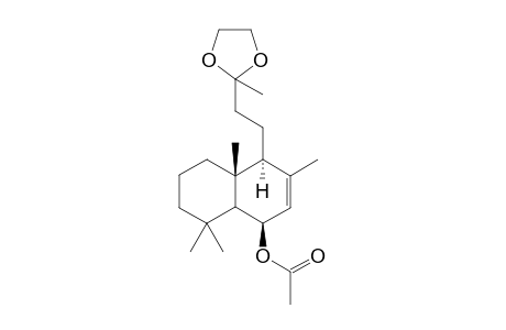 13,13-(Ethylenedioxy)-6.beta.-(acetyloxy)-15,16-dinor-Labd-7-ene