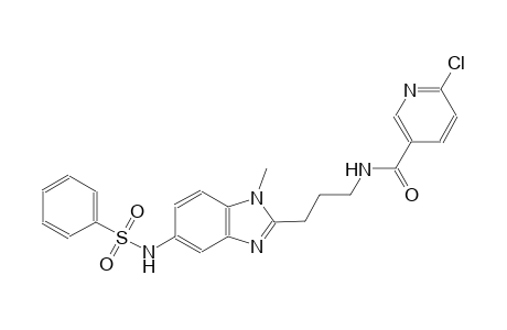 3-pyridinecarboxamide, 6-chloro-N-[3-[1-methyl-5-[(phenylsulfonyl)amino]-1H-benzimidazol-2-yl]propyl]-