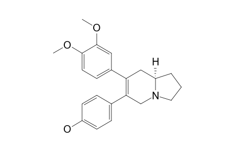 (-)-(R)-13A-ALPHA-6-O-DESMETHYL-SECOANTOFINE;(R)-6-(4-HYDROXYPHENYL)-7-(3,4-DIMETHOXYPHENYL)-1,2,3,5,8,8A-HEXAHYDROINDOLIZINE