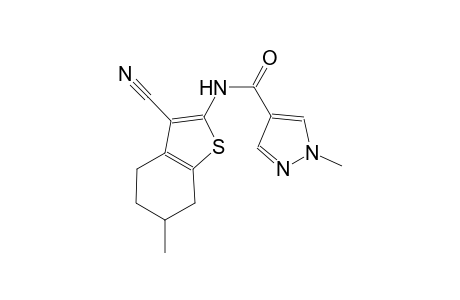 N-(3-cyano-6-methyl-4,5,6,7-tetrahydro-1-benzothien-2-yl)-1-methyl-1H-pyrazole-4-carboxamide