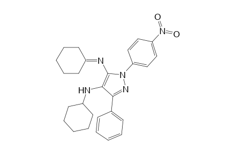 cyclohexyl-[5-(cyclohexylideneamino)-1-(4-nitrophenyl)-3-phenyl-pyrazol-4-yl]amine