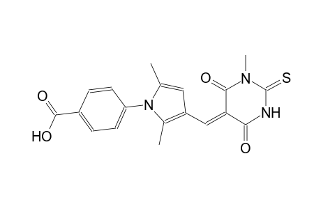 4-{2,5-dimethyl-3-[(Z)-(1-methyl-4,6-dioxo-2-thioxotetrahydro-5(2H)-pyrimidinylidene)methyl]-1H-pyrrol-1-yl}benzoic acid
