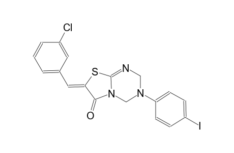 (7Z)-7-(3-chlorobenzylidene)-3-(4-iodophenyl)-3,4-dihydro-2H-[1,3]thiazolo[3,2-a][1,3,5]triazin-6(7H)-one