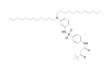 Pentanamide, N-[4-[[[3-(didodecylamino)phenyl]amino]sulfonyl]phenyl]-4,4-dimethyl-3-oxo-