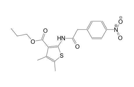 propyl 4,5-dimethyl-2-{[(4-nitrophenyl)acetyl]amino}-3-thiophenecarboxylate