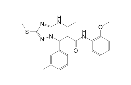 N-(2-methoxyphenyl)-5-methyl-7-(3-methylphenyl)-2-(methylsulfanyl)-4,7-dihydro[1,2,4]triazolo[1,5-a]pyrimidine-6-carboxamide