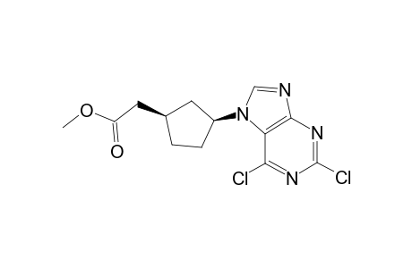 Methyl cis-3-[ 2',6'-dichloro-9'H-purin-9'-yl]cyclopentaneacetate
