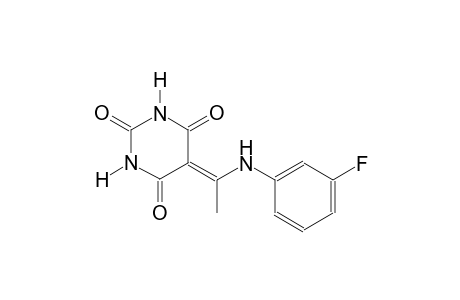 5-[1-(3-fluoroanilino)ethylidene]-2,4,6(1H,3H,5H)-pyrimidinetrione