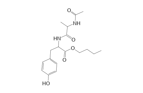 Butyl 2-([2-(acetylamino)propanoyl]amino)-3-(4-hydroxyphenyl)propanoate