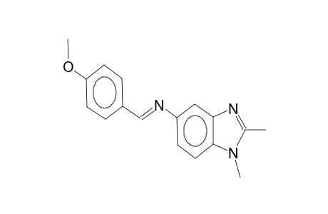 1,2-dimethyl-5E-(4-methoxybenzylideneamino)benzimidazole