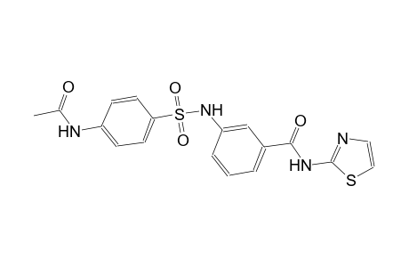 3-({[4-(acetylamino)phenyl]sulfonyl}amino)-N-(1,3-thiazol-2-yl)benzamide