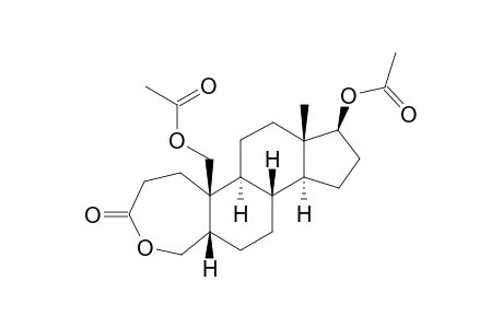 3H-Cyclopenta[5,6]naphth[2,1-c]oxepin, A-homo-4-oxaandrostan-3-one deriv.
