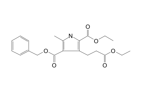 Ethyl 2-(ethoxycarbonyl)-5-methyl-4-[(phenylmethoxy)carbonyl]-1H-pyrrole-3-propanoate