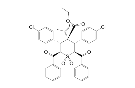 4-ACETYL-2,6-DIBENZOYL-3,5-DI-(PARA-CHLOROPHENYL)-4-ETHOXYCARBONYLTHIANE-1,1-DIOXIDE;MINOR_ISOMER