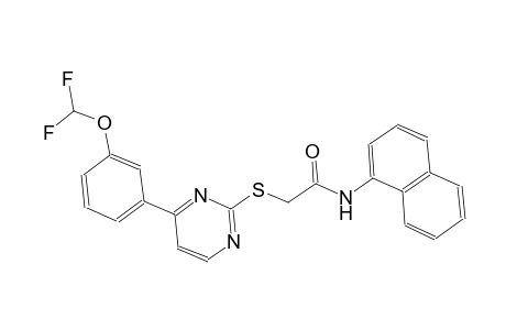 2-({4-[3-(difluoromethoxy)phenyl]-2-pyrimidinyl}sulfanyl)-N-(1-naphthyl)acetamide