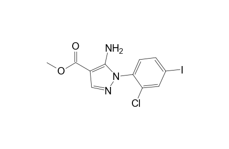 1H-Pyrazole-4-carboxylic acid, 5-amino-1-(2-chloro-4-iodophenyl)-, methyl ester