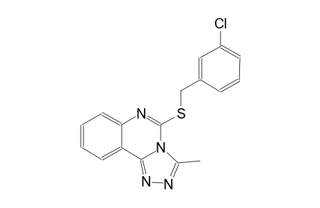 [1,2,4]triazolo[4,3-c]quinazoline, 5-[[(3-chlorophenyl)methyl]thio]-3-methyl-