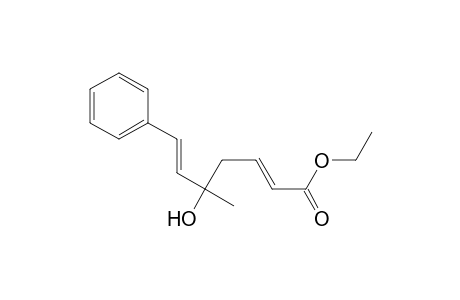 2,6-Heptadienoic acid, 5-hydroxy-5-methyl-7-phenyl-, ethyl ester, (E,E)-