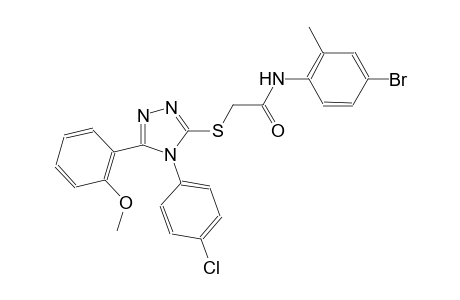 N-(4-bromo-2-methylphenyl)-2-{[4-(4-chlorophenyl)-5-(2-methoxyphenyl)-4H-1,2,4-triazol-3-yl]sulfanyl}acetamide
