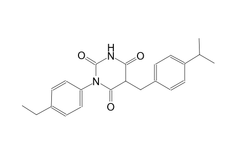 1-(4-ethylphenyl)-5-(4-isopropylbenzyl)-2,4,6(1H,3H,5H)-pyrimidinetrione