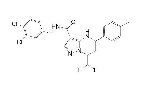 N-(3,4-dichlorobenzyl)-7-(difluoromethyl)-5-(4-methylphenyl)-4,5,6,7-tetrahydropyrazolo[1,5-a]pyrimidine-3-carboxamide