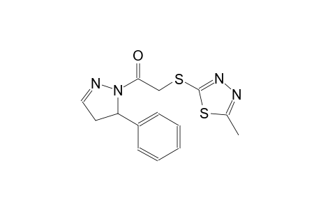 2-methyl-5-{[2-oxo-2-(5-phenyl-4,5-dihydro-1H-pyrazol-1-yl)ethyl]sulfanyl}-1,3,4-thiadiazole