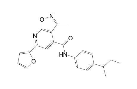 isoxazolo[5,4-b]pyridine-4-carboxamide, 6-(2-furanyl)-3-methyl-N-[4-(1-methylpropyl)phenyl]-
