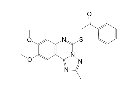 2-[(8,9-dimethoxy-2-methyl[1,2,4]triazolo[1,5-c]quinazolin-5-yl)sulfanyl]-1-phenylethanone