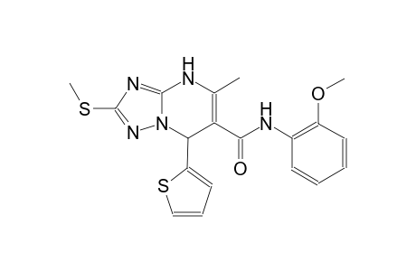 N-(2-methoxyphenyl)-5-methyl-2-(methylsulfanyl)-7-(2-thienyl)-4,7-dihydro[1,2,4]triazolo[1,5-a]pyrimidine-6-carboxamide
