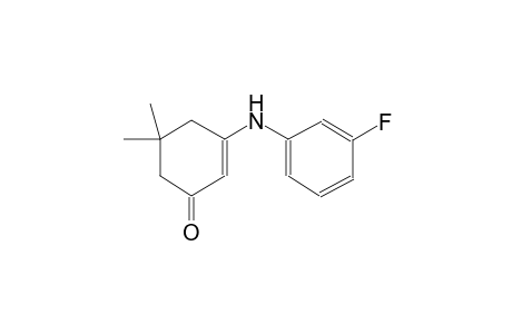 2-cyclohexen-1-one, 3-[(3-fluorophenyl)amino]-5,5-dimethyl-