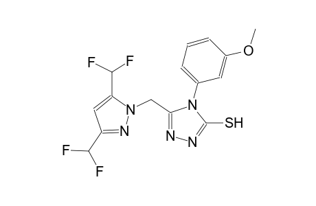 5-{[3,5-bis(difluoromethyl)-1H-pyrazol-1-yl]methyl}-4-(3-methoxyphenyl)-4H-1,2,4-triazol-3-yl hydrosulfide