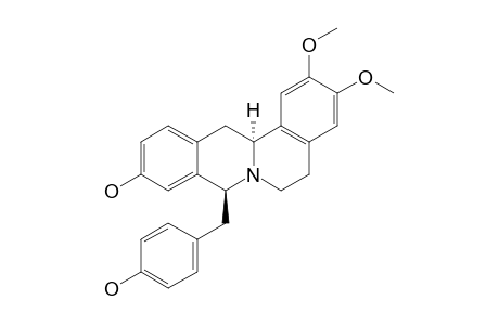 (-)-8-BETA-(4'-HYDROXYBENZYL)-2,3-DIMETHOXYBERBIN-10-OL