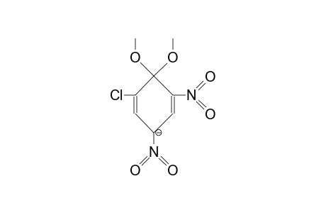 1,1-Dimethoxy-2,4-dinitro-6-chloro-cyclohexadienyl anion