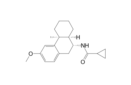 Cyclopropanecarboxamide, N-(4b,5,6,7,8,8a,9,10-octahydro-3-methoxy-4b-methyl-9-phenanthrenyl)- , (4b.alpha.,8a.alpha.,9.alpha.)-(.+-.)-