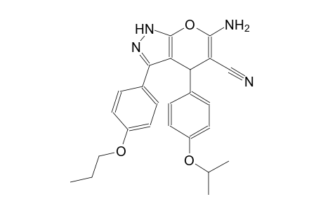 6-amino-4-(4-isopropoxyphenyl)-3-(4-propoxyphenyl)-1,4-dihydropyrano[2,3-c]pyrazole-5-carbonitrile