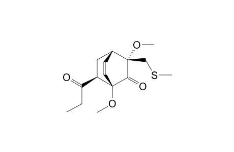 (1S,2S,4R,8S)-2,4-dimethoxy-2-(methylsulfanylmethyl)-8-propanoyl-bicyclo[2.2.2]oct-5-en-3-one
