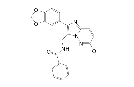 3-Benzaminomethyl-6-methoxy-2-(3',4'-methylenedioxyphenyl)imidazo[1,2-b]pyridazine