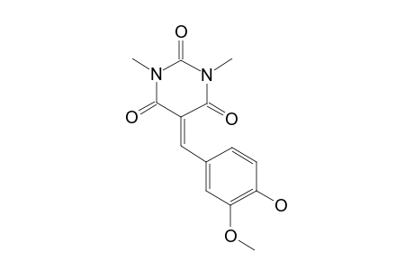 5-(4-Hydroxy-3-methoxybenzylidene)-1,3-dimethyl-2,4,6(1H,3H,5H)-pyrimidinetrione