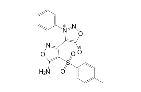 3-Phenyl-4-[5'-amino-4'-(p-methylphenylsulfonyl)isoxazol-3'-yl]sydnone