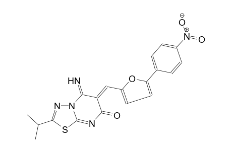 7H-[1,3,4]thiadiazolo[3,2-a]pyrimidin-7-one, 5,6-dihydro-5-imino-2-(1-methylethyl)-6-[[5-(4-nitrophenyl)-2-furanyl]methylene]-, (6Z)-