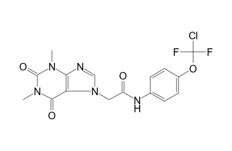 N-[4-[chloranyl-bis(fluoranyl)methoxy]phenyl]-2-[1,3-dimethyl-2,6-bis(oxidanylidene)purin-7-yl]ethanamide