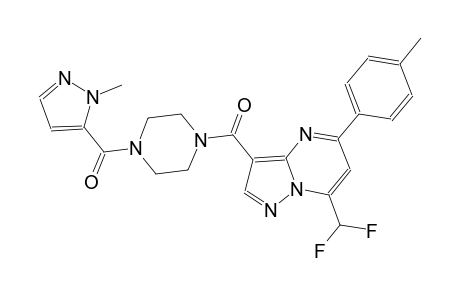 7-(difluoromethyl)-5-(4-methylphenyl)-3-({4-[(1-methyl-1H-pyrazol-5-yl)carbonyl]-1-piperazinyl}carbonyl)pyrazolo[1,5-a]pyrimidine