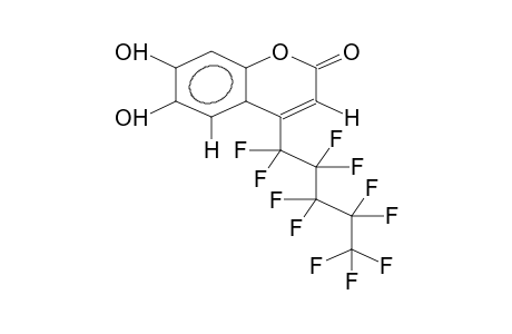 4-PERFLUOROPENTYL-6,7-DIHYDROXYCOUMARIN