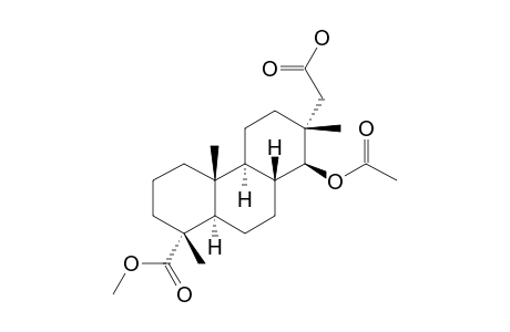 2-[(1S,2R,4aS,4bR,8R,8aR,10aR)-1-acetoxy-8-carbomethoxy-2,4b,8-trimethyl-3,4,4a,5,6,7,8a,9,10,10a-decahydro-1H-phenanthren-2-yl]acetic acid