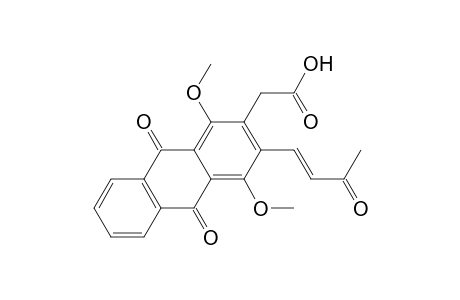 1,4-Dimethoxy-9,10-dioxo-3-(3'-oxobut-1'-enyl)-9,10-dihydroanthracene-2-acetic acid