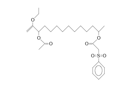 2-Ethoxy-3-acetoxy-tetradecen-13-yl-benzenesulfonyl acetate