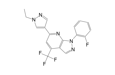 1H-pyrazolo[3,4-b]pyridine, 6-(1-ethyl-1H-pyrazol-4-yl)-1-(2-fluorophenyl)-4-(trifluoromethyl)-