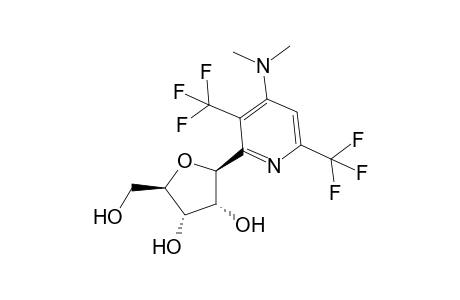4-(Dimethylamino)-2-[.beta.-D-ribofuranosyl]-3,6-bis(trifluoromethyl)pyridine
