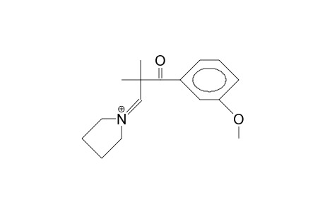 1-(2-[3-Methoxy-benzoyl]-2-methyl-propylidene)-pyrrolidinium cation
